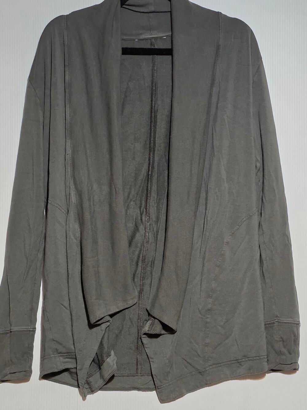 XS Athleta Gray Modal Open Front Cardigan Jacket Drape Draped Athleisure Layer
